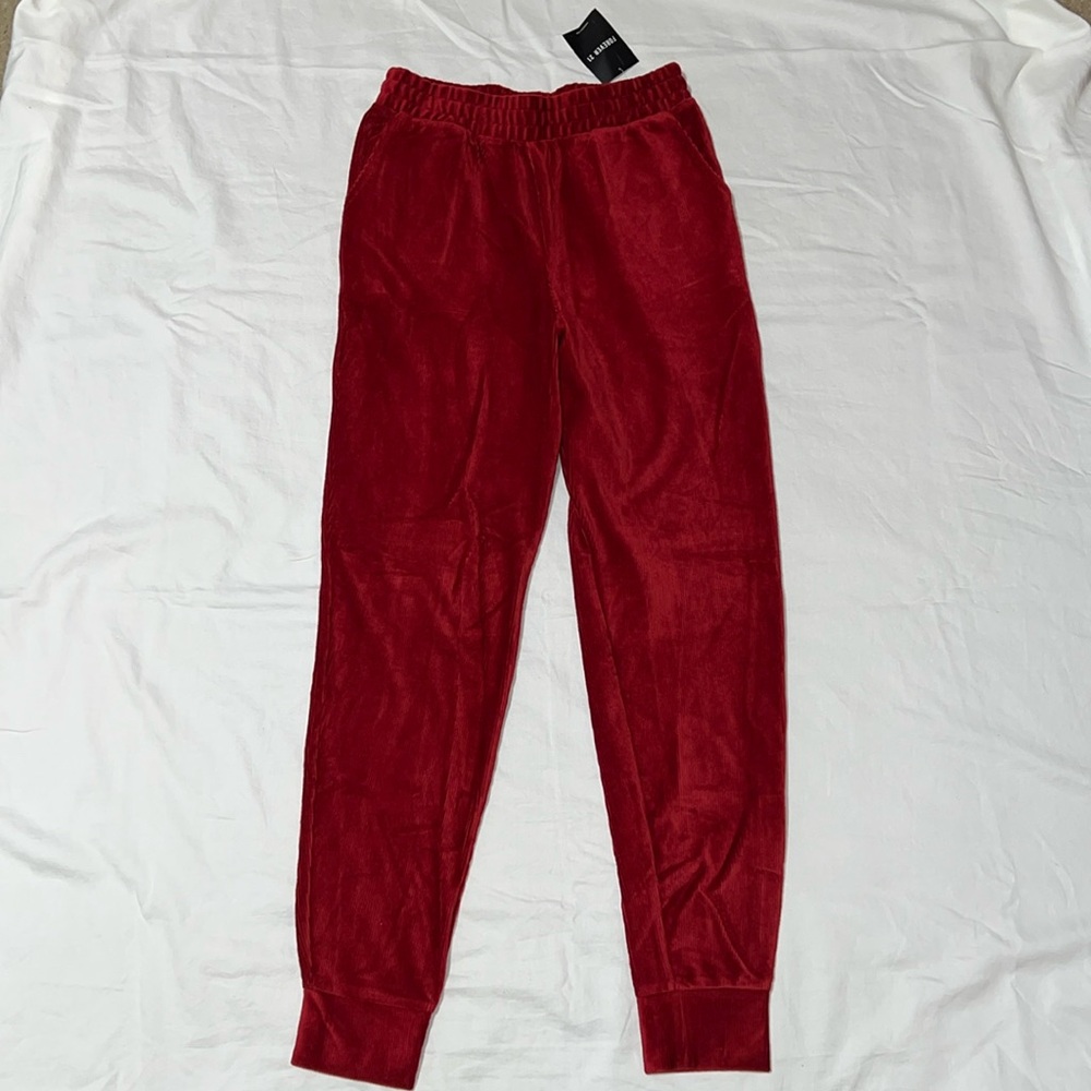 Red Corduroy Jogger Pants NWT!